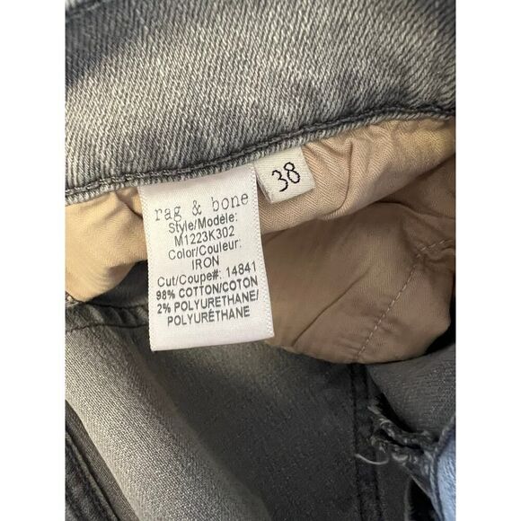 RAG AND BONE standard issue fit 2 slim leg in IRON pants M1223K302 MSRP $280 - Picture 2 of 9